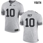 NCAA Ohio State Buckeyes Youth #10 Amir Riep Gray Nike Football College Jersey NVC1145UO